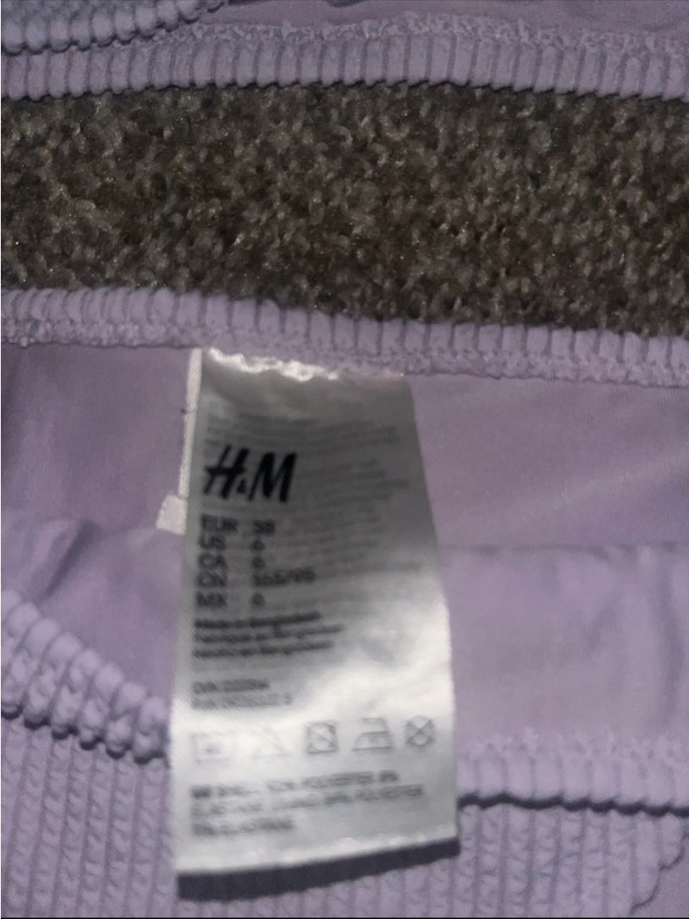 H&M Ribbed Bikini Set - Lavender - Picture 3 of 4